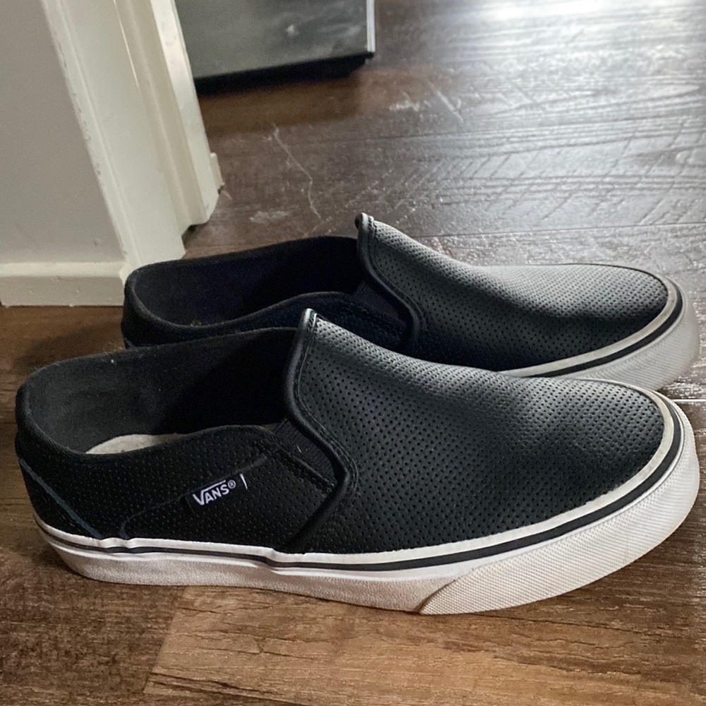 Black leather vans!